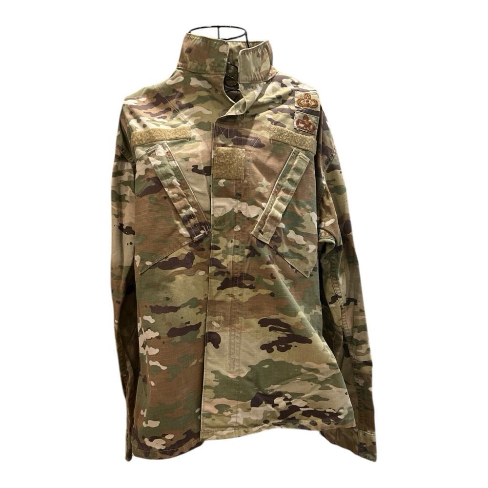 US Air Force Men's Uniform Coat Jacket With Air Force Patches‎ Medium Zipper